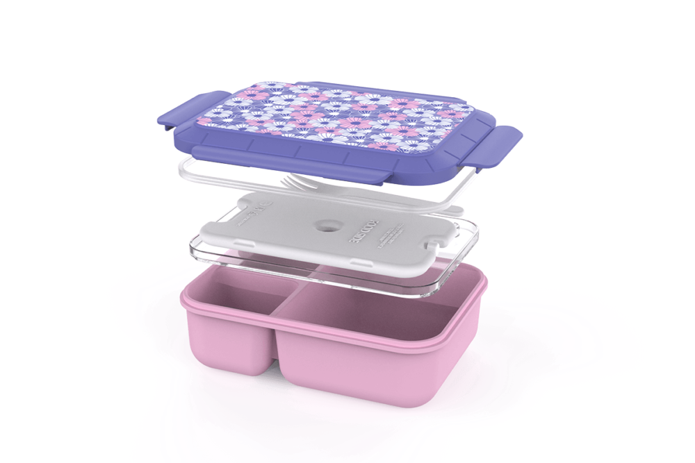 3 compartment leak-proof lunch box with ice pack-Breakdown Chart
