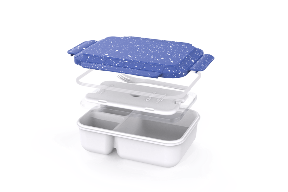3 compartment leak proof lunch box with ice pack Inkjet design-Breakdown Chart